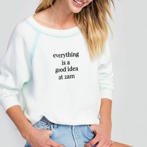 Wildfox everything is a good idea at 2am sweatshirt